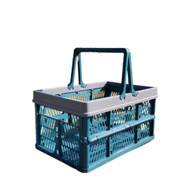 Picnic Basket Shopping Travel Camping Grocery Bags (Color: Blue)