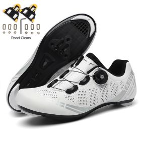 Road Bike Shoes Men Cycling Sneaker Mtb Cleat Shoes Flat Speed Sneakers Women Racing Bicycle Sneaker Mountain Biking Boots Spd (Color: white road)